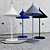 HKLiving Metal Triangle Table Lamp M - 4 Colors 3D model small image 3
