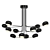 Curve Noir Chandelier 3D model small image 1