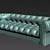 Elegant Leather Chesterfield Sofa 3D model small image 2