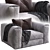 Elegant Flexform Asolo Armchair 3D model small image 3