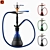 AMY 420 Hookah: Sleek, Colorful, and 4-Star Quality 3D model small image 1