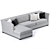 Cordian Modular Sofa: Stylish and Spacious 3D model small image 2