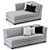 Cordian Modular Sofa: Stylish and Spacious 3D model small image 4