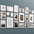Calm Abstract Interior Frames 3D model small image 3