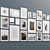 Calm Abstract Interior Frames 3D model small image 4