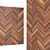 Luxury Walnut Wood Parquet Tiles 3D model small image 3