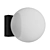 Elegant Black MJ Globe Light 3D model small image 3