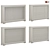 Decorative Radiator Screen Set 3D model small image 1