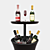 Giantex Rattan Cool Bar Table 3D model small image 3