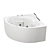 Luxury Acrylic Spa Bathtub 3D model small image 1