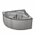 Luxury Acrylic Spa Bathtub 3D model small image 2