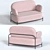 Elegant Coco 2-Seater Sofa 3D model small image 8