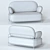 Elegant Coco 2-Seater Sofa 3D model small image 11