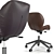 Argos Boutique Faux Leather Office Chair: Elegant Style for Your Workspace 3D model small image 4