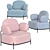 Modern Coco Armchair: Comfort and Elegance 3D model small image 1