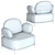 Modern Coco Armchair: Comfort and Elegance 3D model small image 9