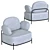 Modern Coco Armchair: Comfort and Elegance 3D model small image 15