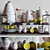 Kitchen Essentials Set: Kettle, Lemon, Salt & Pepper Shakers, Dishes, Cup 3D model small image 1