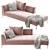 Spacious Charles Sofa Set 3D model small image 1