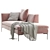 Spacious Charles Sofa Set 3D model small image 2