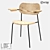 LoftDesigne 2460 Wooden and Metal Chair 3D model small image 1