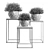 Modern Concrete Vases Set 3D model small image 2