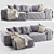 Hendrix 2-Seater Sofa: Uniqwa's Luxurious Statement Piece 3D model small image 1