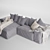 Hendrix 2-Seater Sofa: Uniqwa's Luxurious Statement Piece 3D model small image 3