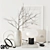 Elegant White Decor Set: Vase, Mirror, Candles & More 3D model small image 1