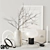 Elegant White Decor Set: Vase, Mirror, Candles & More 3D model small image 5