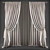 Elegant Mesh Curtains 3D model small image 1