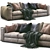 Asolo Flexform Leather Sofa: Timeless Elegance 3D model small image 1