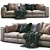 Asolo Flexform Leather Sofa: Timeless Elegance 3D model small image 2