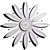 Radiant Sunflower Wall Decor 3D model small image 5