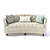 Elegant Caracole Classic Sofa 3D model small image 1