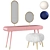 Pearl Marshmallow Dressing Table: Elegant and Luxurious 3D model small image 1