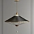 Sunshine Pendant Lamp: Crystal Drop, Antique Brass 3D model small image 1