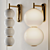 PEARLS Wall Light: Elegant LED Glass Lamp 3D model small image 1