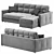 Luxury Minotti Moon Seater Sofa 3D model small image 1
