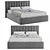 Sleek Gray Bed: Modern Style 3D model small image 2