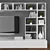 Sleek TV Stand Set 3D model small image 2