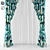 Elegant Sheer Window Curtain 3D model small image 2