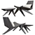 Elegant Wood Easy Chair 3D model small image 2