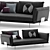 Elegant Divine Upholstered Sofa 3D model small image 2