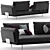 Elegant Divine Upholstered Sofa 3D model small image 3