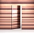 Metallic Starry Hinged Doors 3D model small image 3