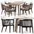 Viola Chair & Taro 6101 Table: Exquisite Design Duo 3D model small image 1