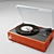 Vintage Vinyl Record Player 3D model small image 1