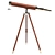 Antique Style Vintage Telescope 3D model small image 1