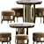 Stylish Gabriel Coffee Table & Feel Good Pouf 3D model small image 3